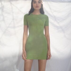 Reformation Green Mini Dress